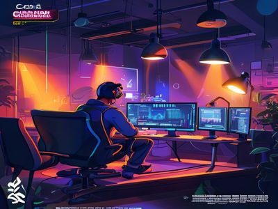 caoliu 社区直播活动预告图，主播在专业录播室介绍社区最新功能，灯光明亮氛围活跃